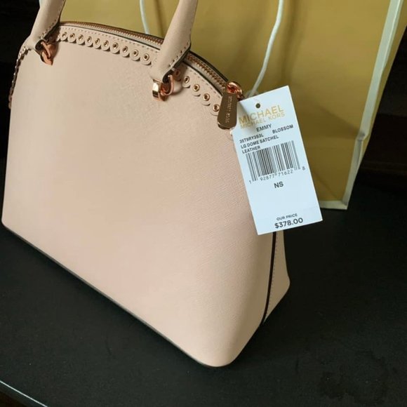 Michael Kors Women’s Rose Gold Pink Large Dome Satchel Brand New - Picture 8 of 16